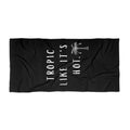 Black Beach Towel - Tropic Like It's Hot