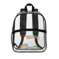 Clear Stadium Backpack | Rainbow Wave Design