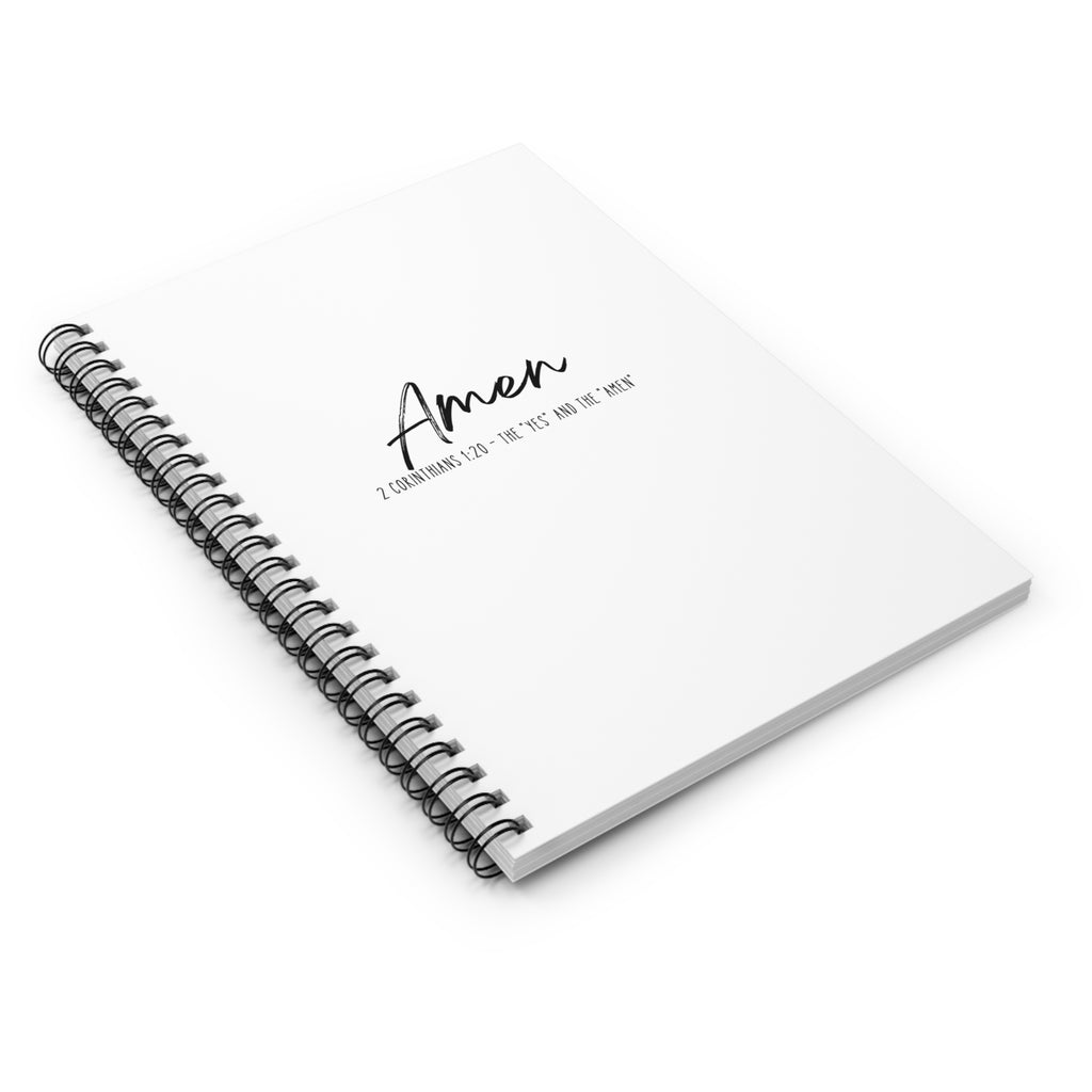 Amen Scripture Quote Spiral Notebook | Christian Journal, Ruled