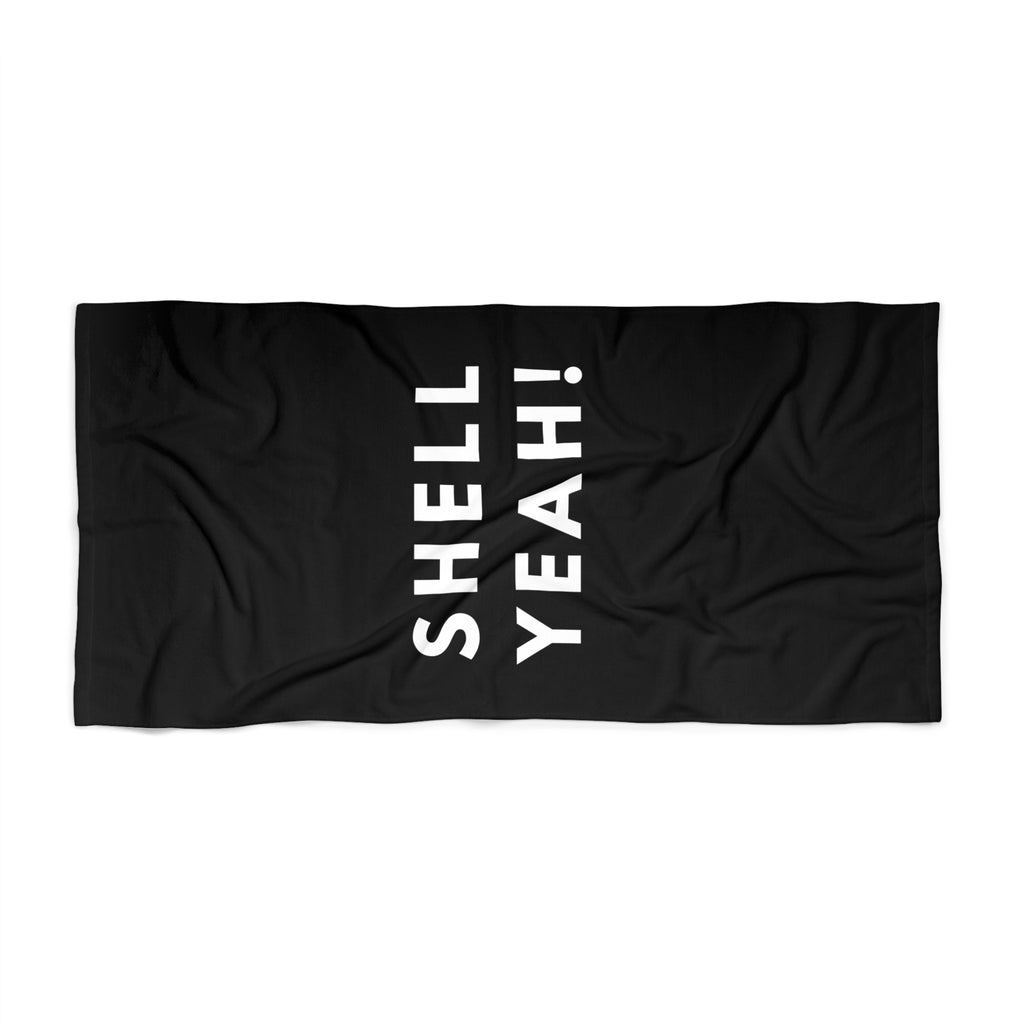 Black Beach Towel - Shell Yeah!