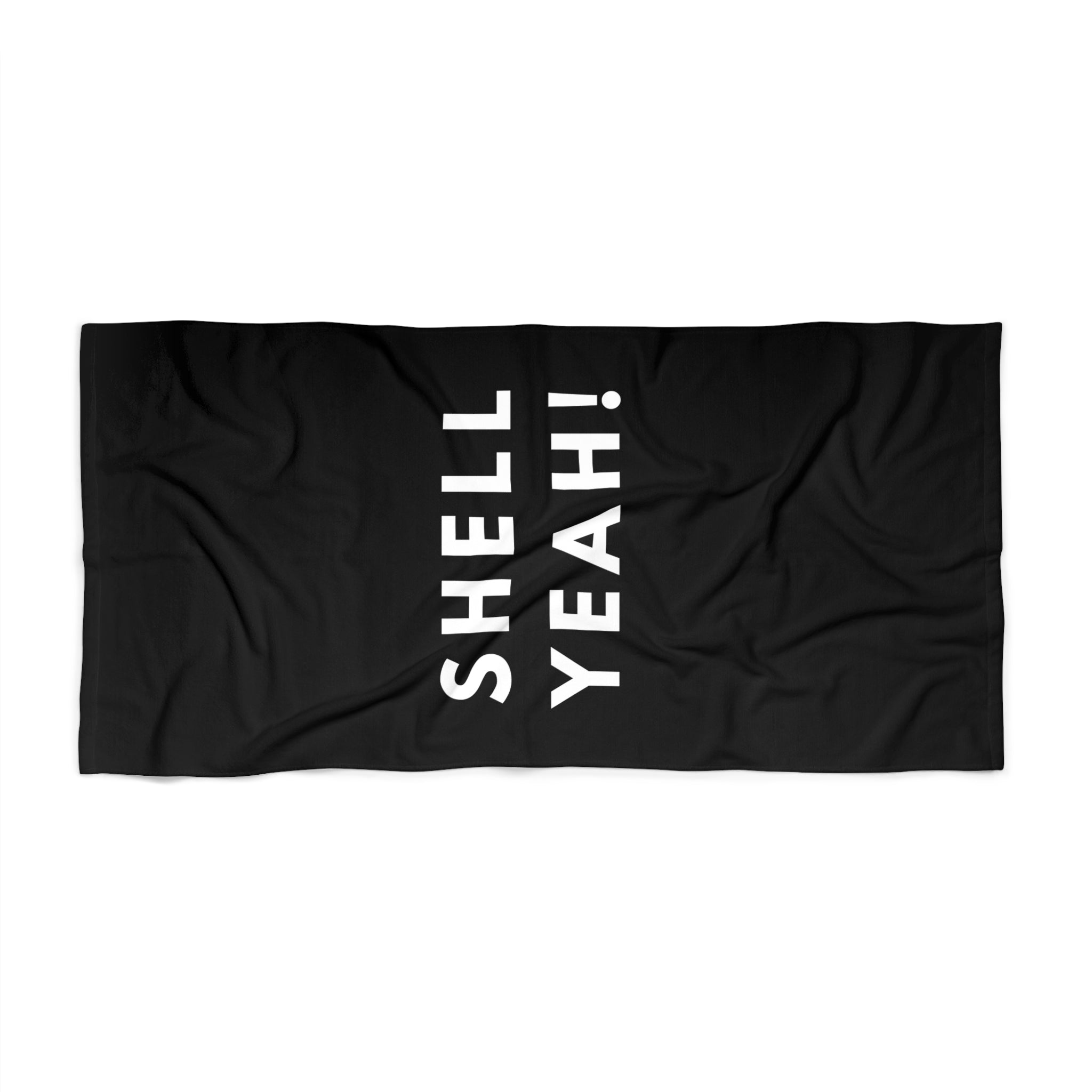 Black Beach Towel - Shell Yeah!