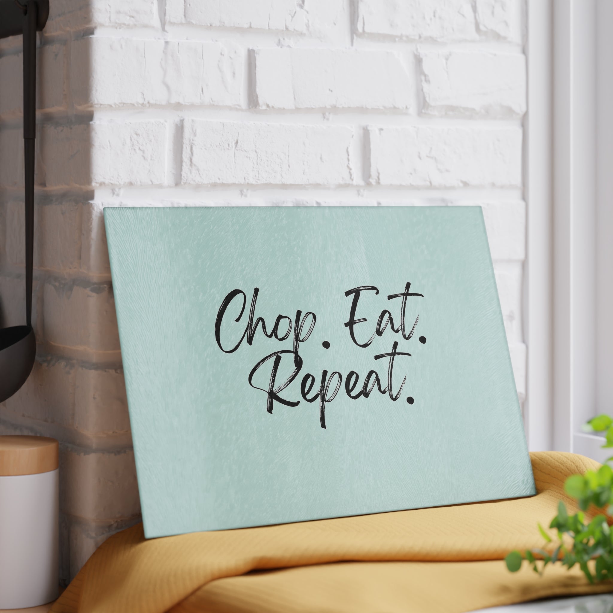 Glass Cutting Board – Chop. Eat. Repeat.