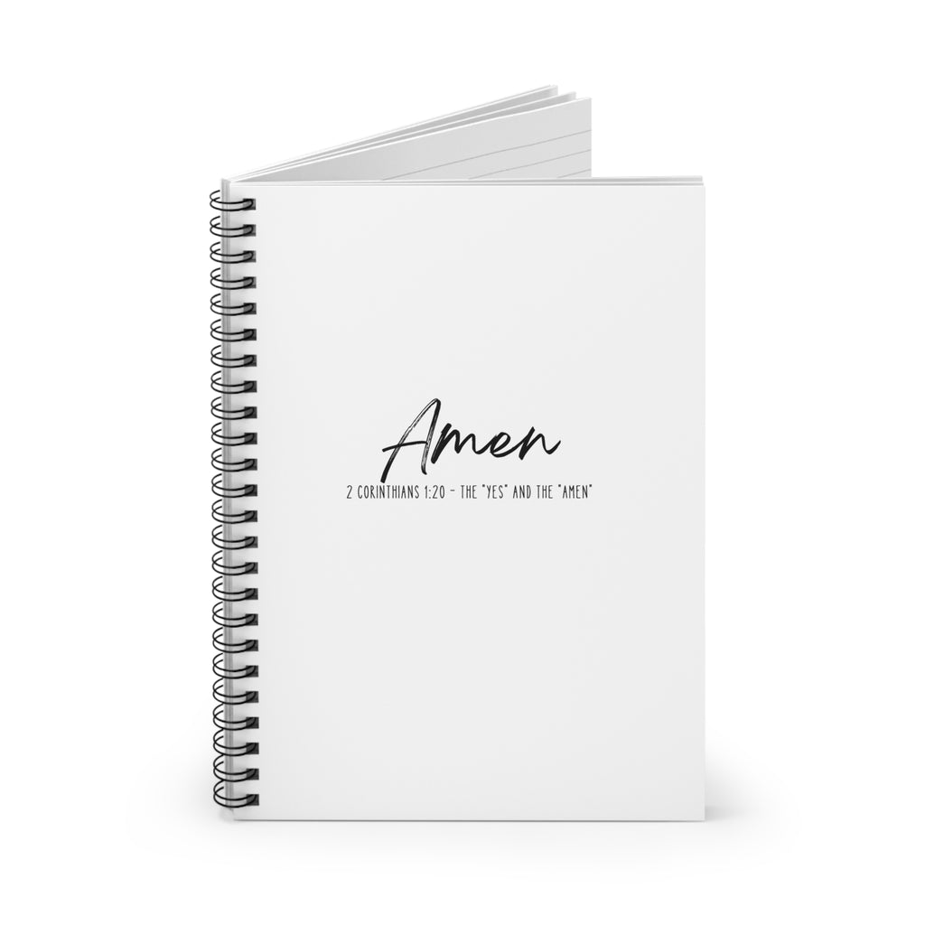Amen Scripture Quote Spiral Notebook | Christian Journal, Ruled