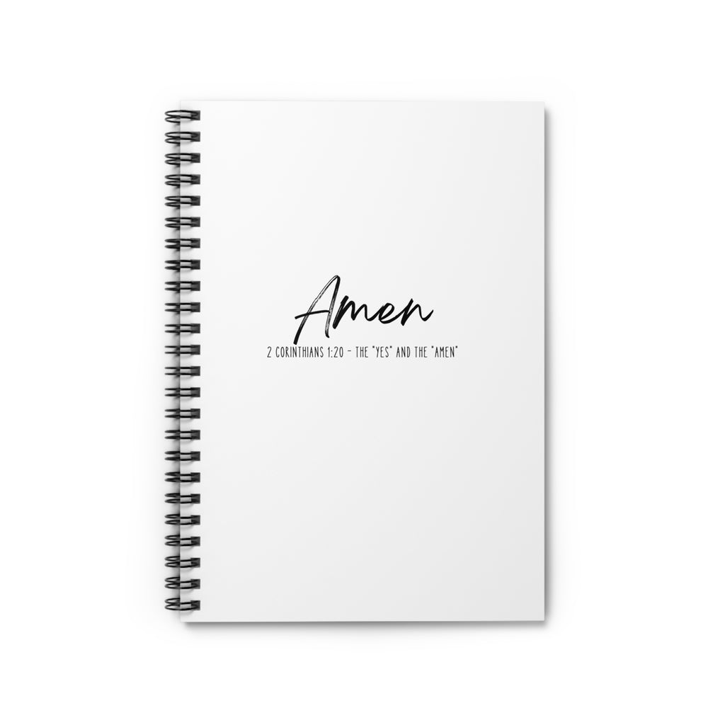 Amen Scripture Quote Spiral Notebook | Christian Journal, Ruled