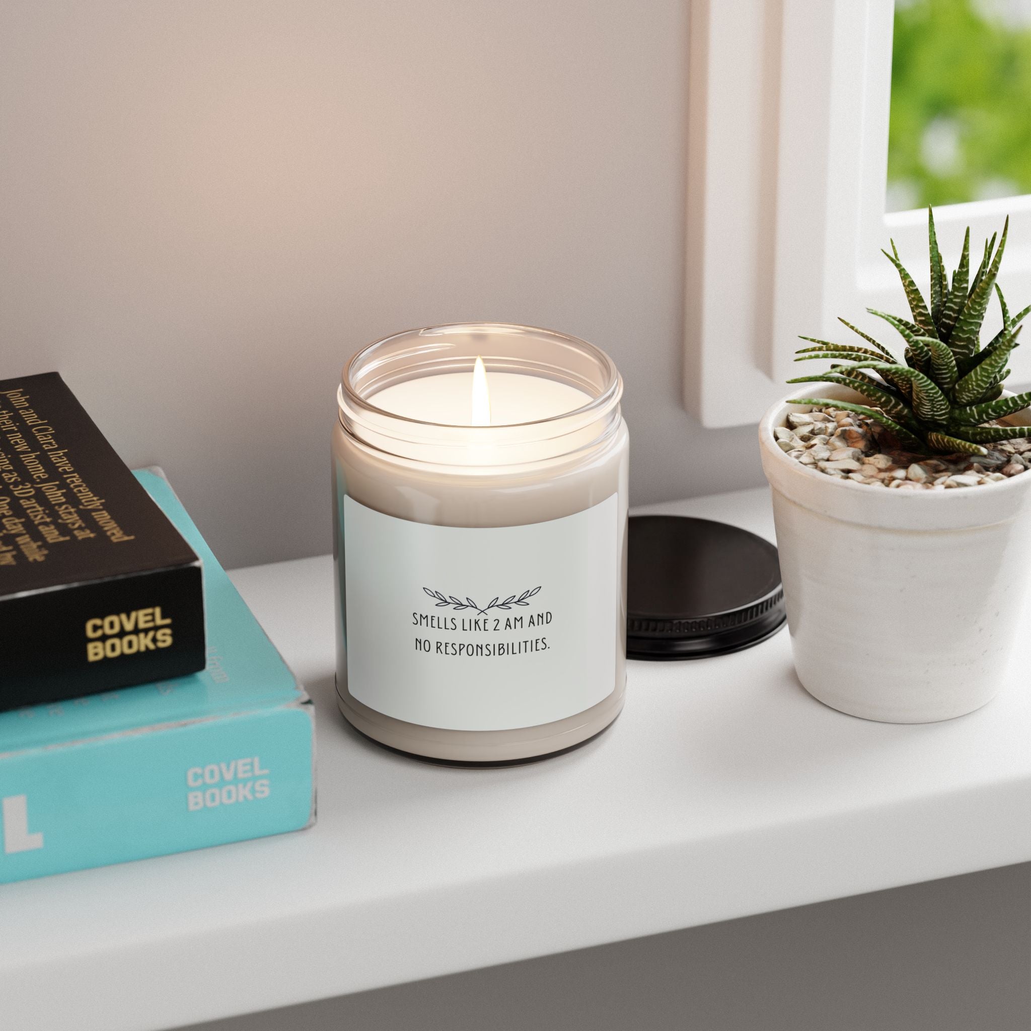 Scented 9oz Soy Candle - Smells Like 2 AM and No Responsibilities