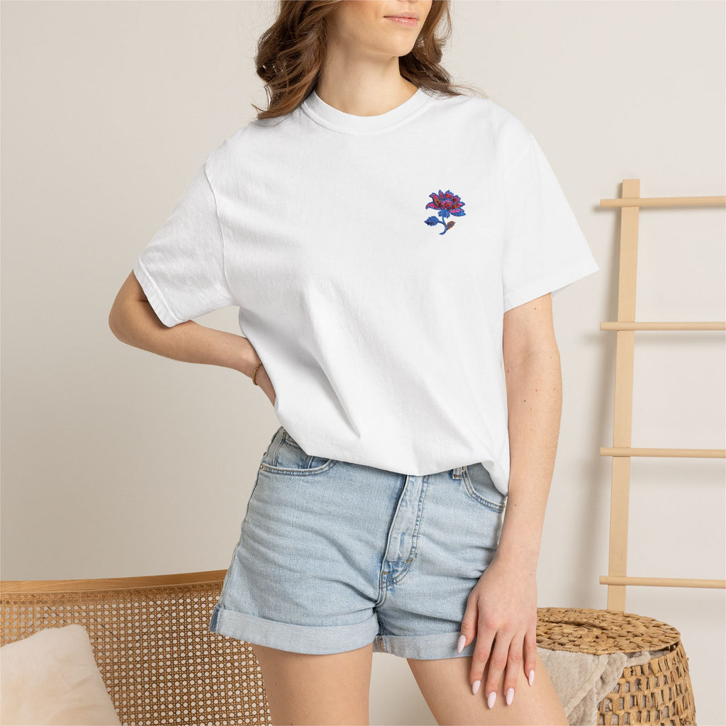 Minimalist Floral Pocket Tee