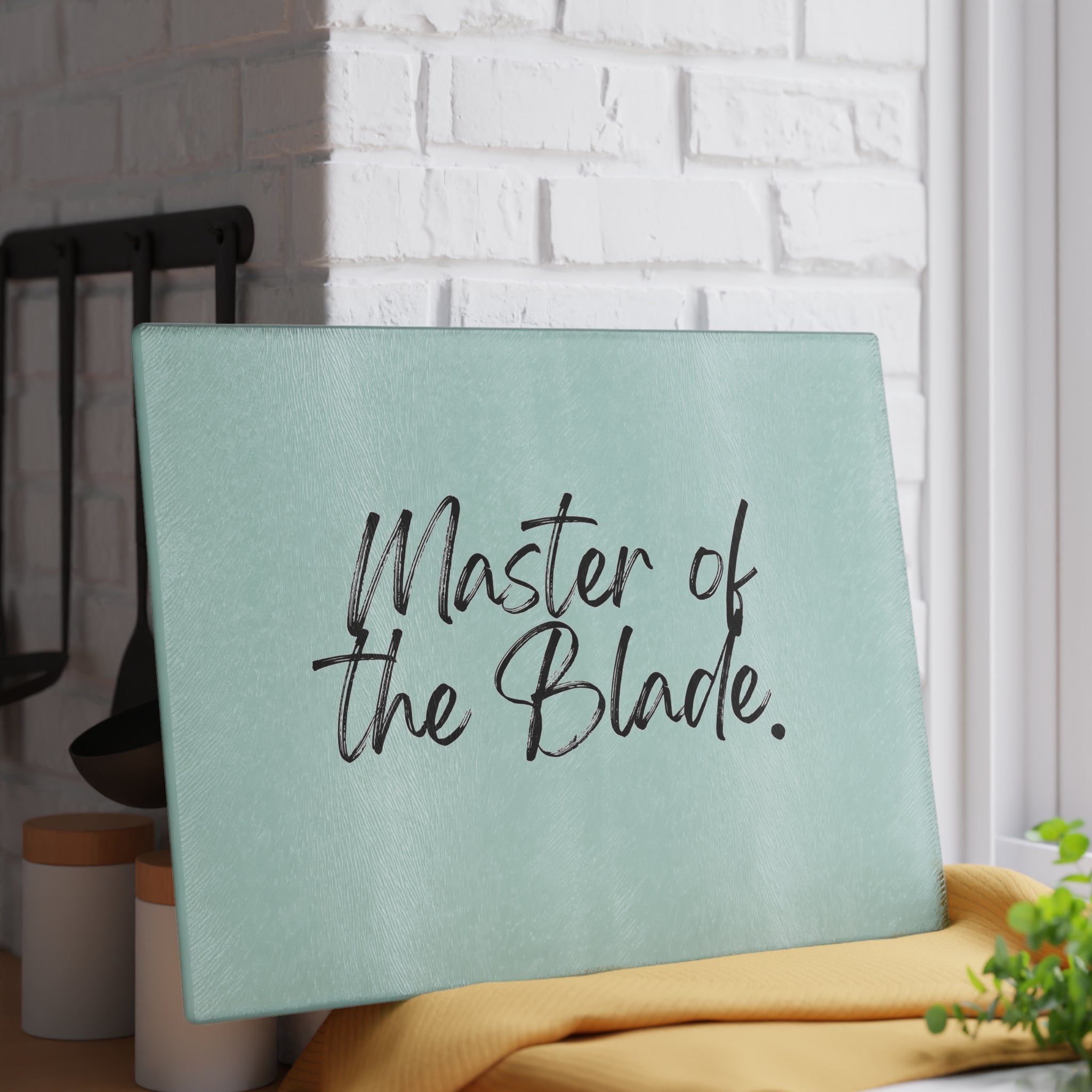 Glass Cutting Board - Master of the Blade