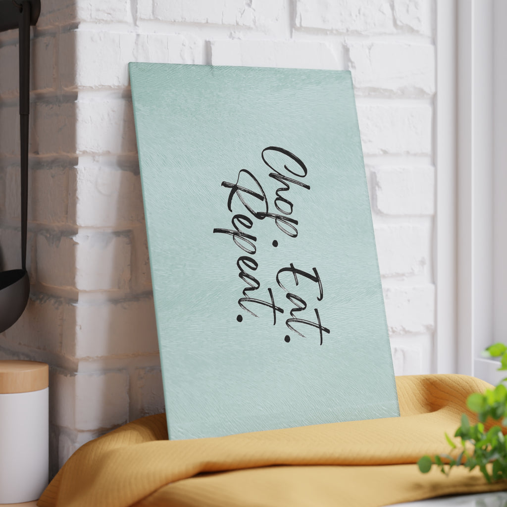 Glass Cutting Board – Chop. Eat. Repeat.