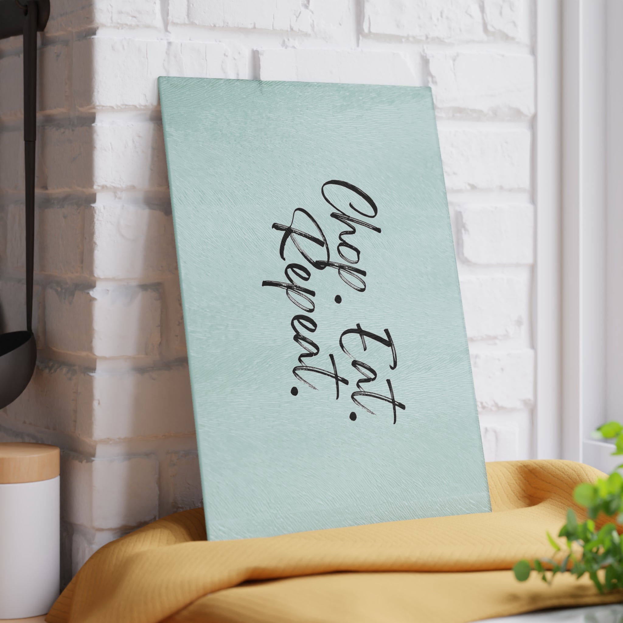 Glass Cutting Board – Chop. Eat. Repeat.