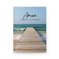 Christian Hardcover Journal | Pier Ocean Beach Scene, Amen 2 Corinthians 1:20