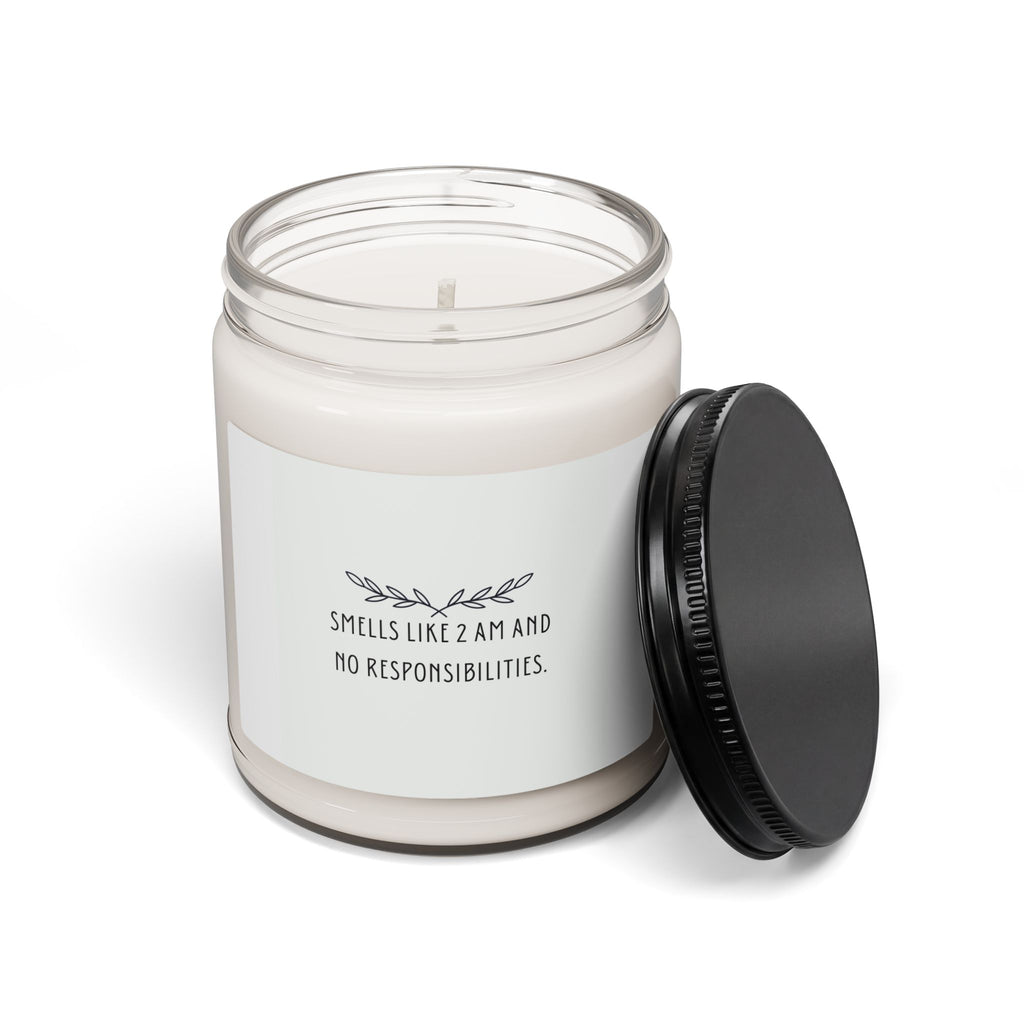 Scented 9oz Soy Candle - Smells Like 2 AM and No Responsibilities